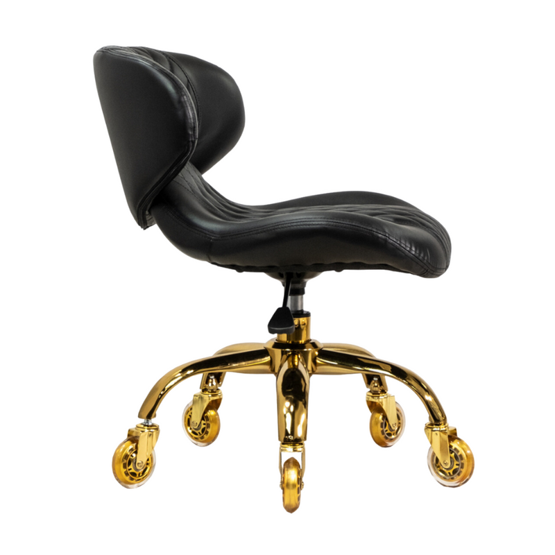 HUGO PEDICURE STOOL (GOLD CASTER)