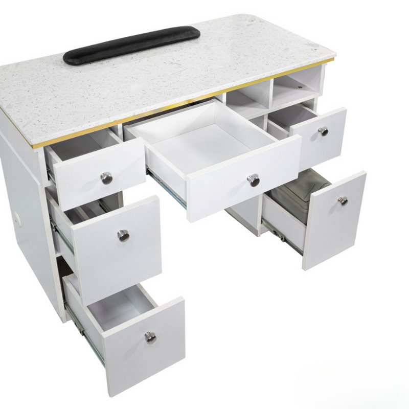 NAPA MANICURE TABLE WHITE/GOLD BY MAYAKOBA