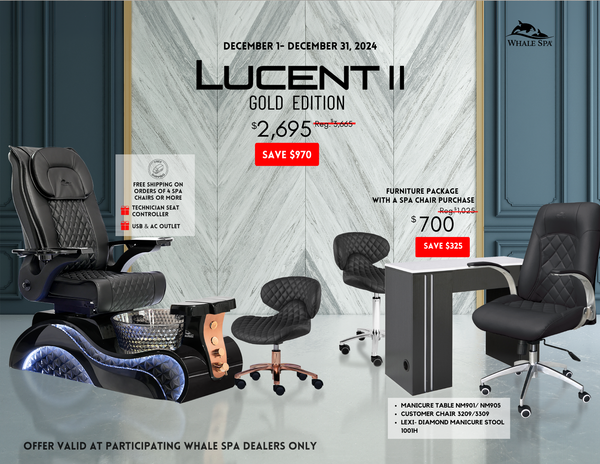 Lucent II Gold Edition Pedicure Chair Package Deal