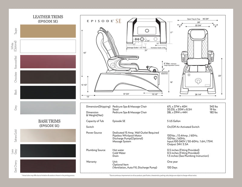 Episode SE Pedicure Chair