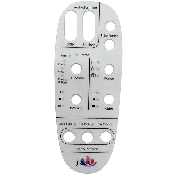 J&A - Remote Control Sticker For G260-1